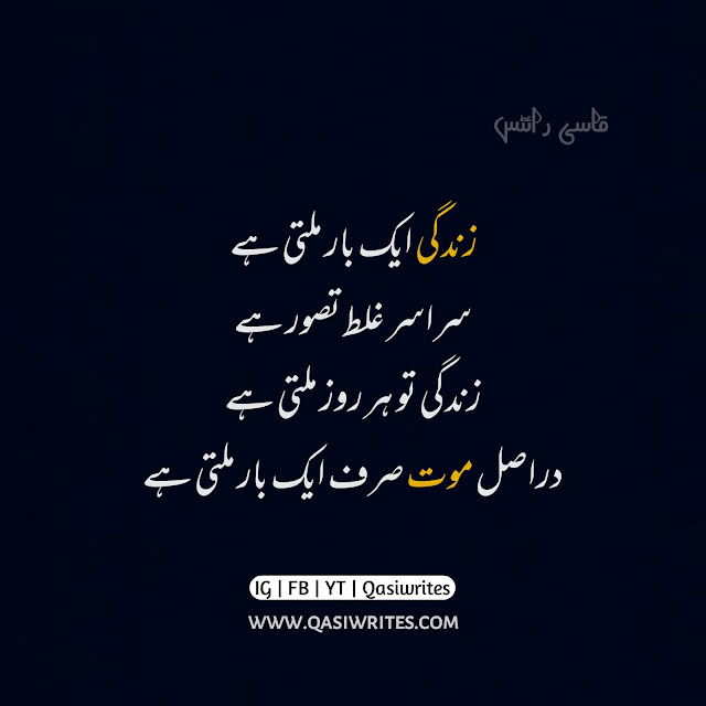 30 Best Life Quotes in Urdu | Urdu Quotes | Poetry Quotes in Urdu - Qasiwrites