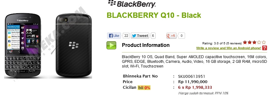 Harga BlackBerry Q10  Buyers Guide
