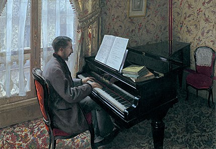 Gustave Caillebotte - Joven tocando el piano - 1876