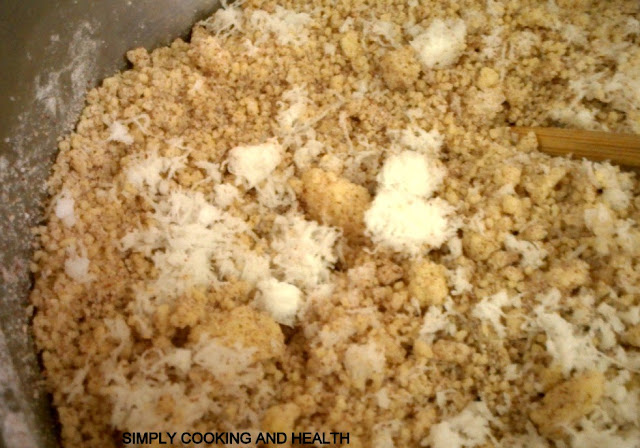 Add grated coconut