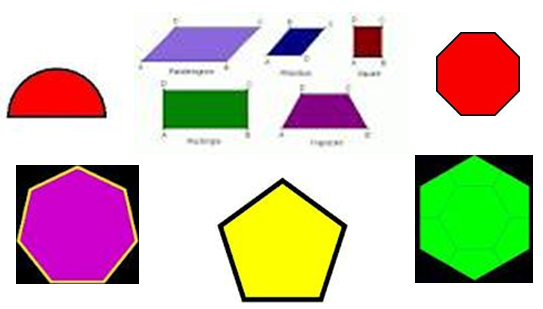 Ruang & Bentuk: Identify the 2-D shapes