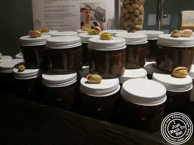 Image of Christina Tosi's Dark chocolate pistacchio spread at Häagen-Dazs Arstist Series Event at Pouring Ribbons in NYC, New York