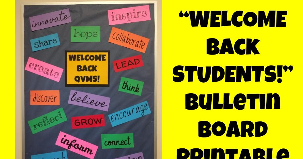 Quick And Easy Welcome Back Bulletin Board
