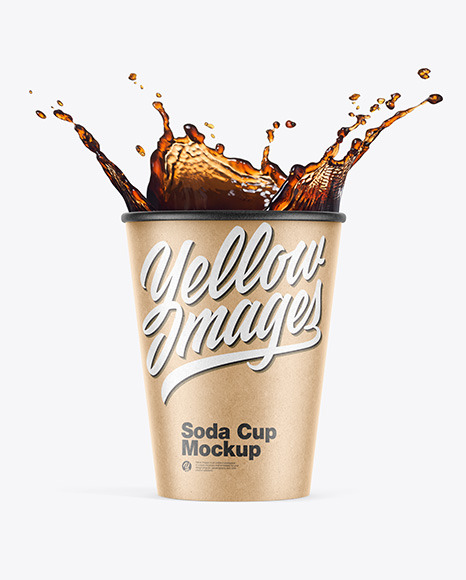 Download Kraft Paper Soda Cup W Splash Mockup Smart Mockup All Free Mockups