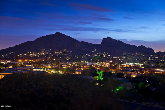 View of the city lights from the house