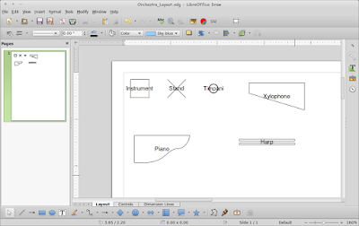 Menggambar Layout Orkestra Linux Pakai LibreOffice Draw
