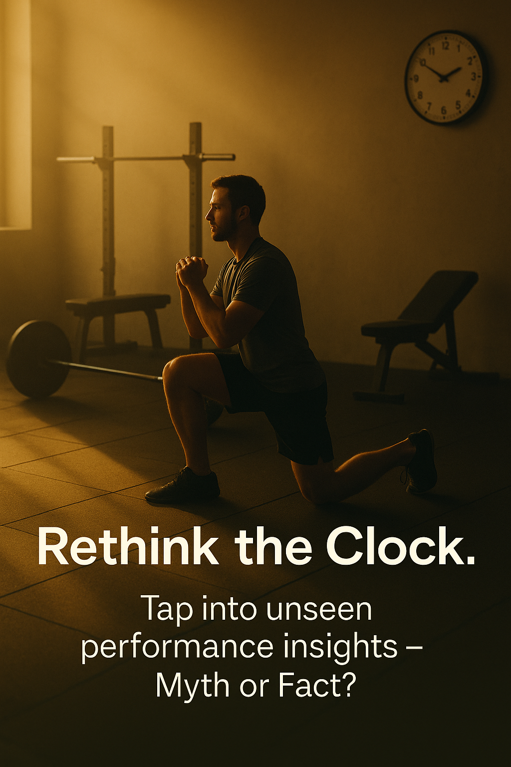 Man practicing mindful strength training alone in a quiet gym during unusual workout hours, exploring the truth behind workout timing myths.