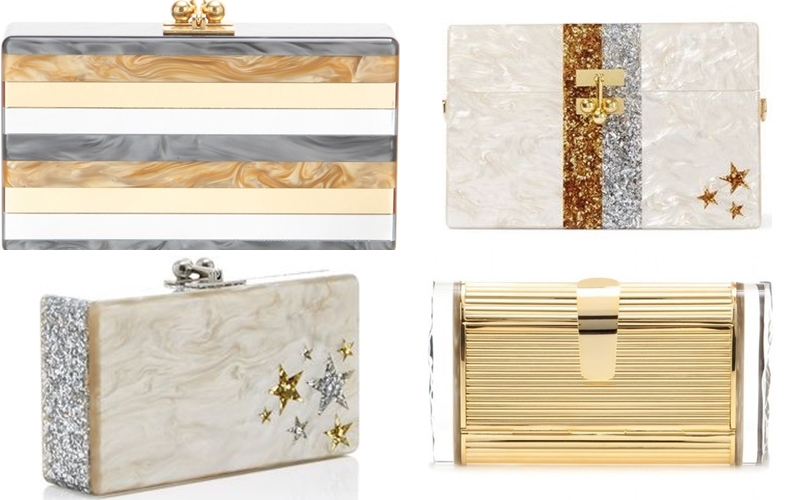 Edie Parker acrylic clutches with stars