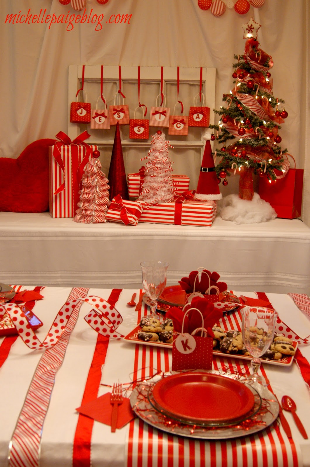 michelle paige blogs Red  and White  Candy Cane Party  