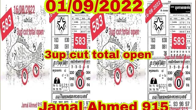 Thailand Lottery 3UP VIP cut total open 1/09/2022 -Thailand Lottery 100% sure number 1/09/2022