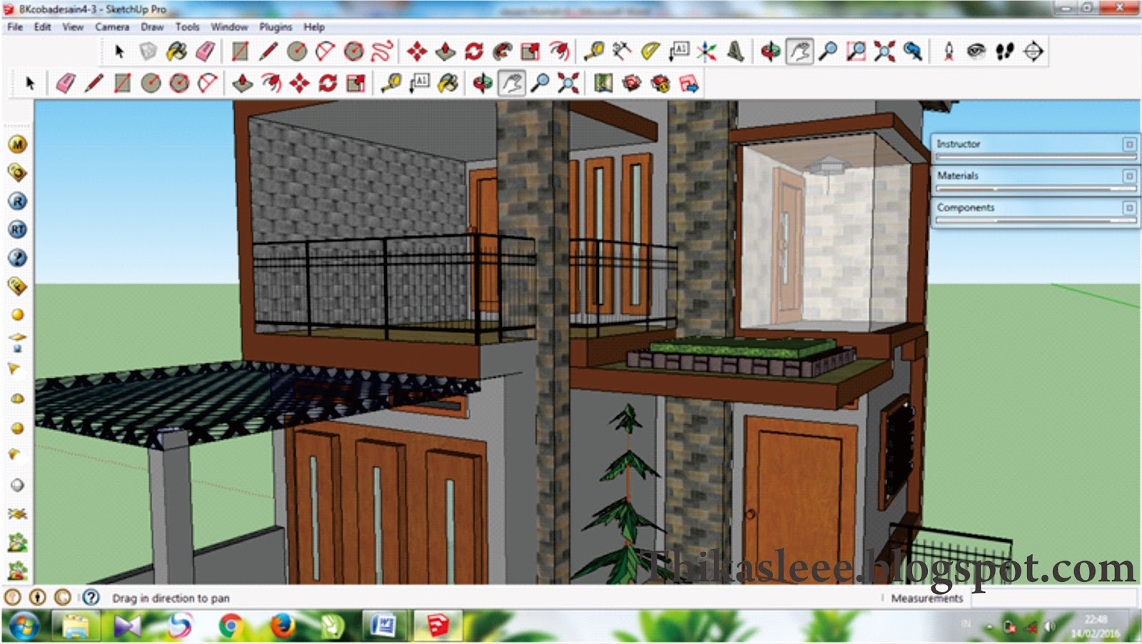 20 Desain Rumah Minimalis Sketchup Sisi Rumah Minimalis