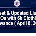 Latest & Updated List of SDOs with 6k Clothing Allowance ( April 8, 2022)