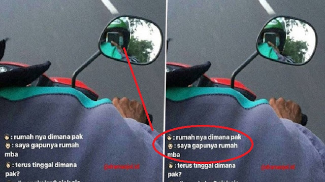  PILU!! Inilah Jawaban dari Driver Ojek Waktu Ditanya 'Tinggal Dimana' ! Sungguh Menyedihkan!!