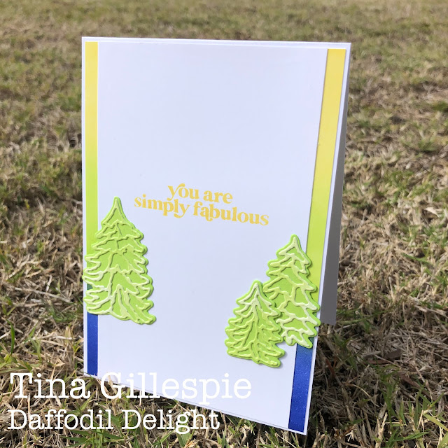 scissorspapercard, Stampin' Up!, Colour Creations, Simply Fabulous, Tree Lot Dies, Stylish Shapes Dies