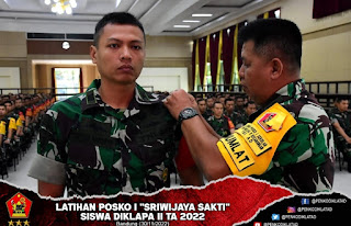 Latihan Posko I “SRIWIJAYA SAKTI” Siswa Diklapa II TA 2022 