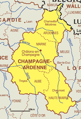 Champagne Régional Carte de la Ville