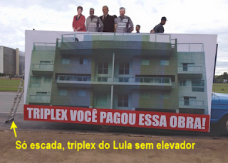 Só escada, triplex do Lula sem elevador