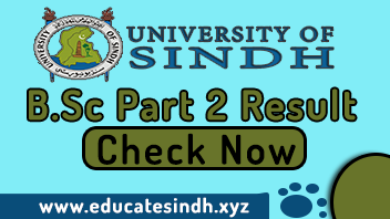 B.SC Part 2 Result Sindh Universty Jamshoro 2021