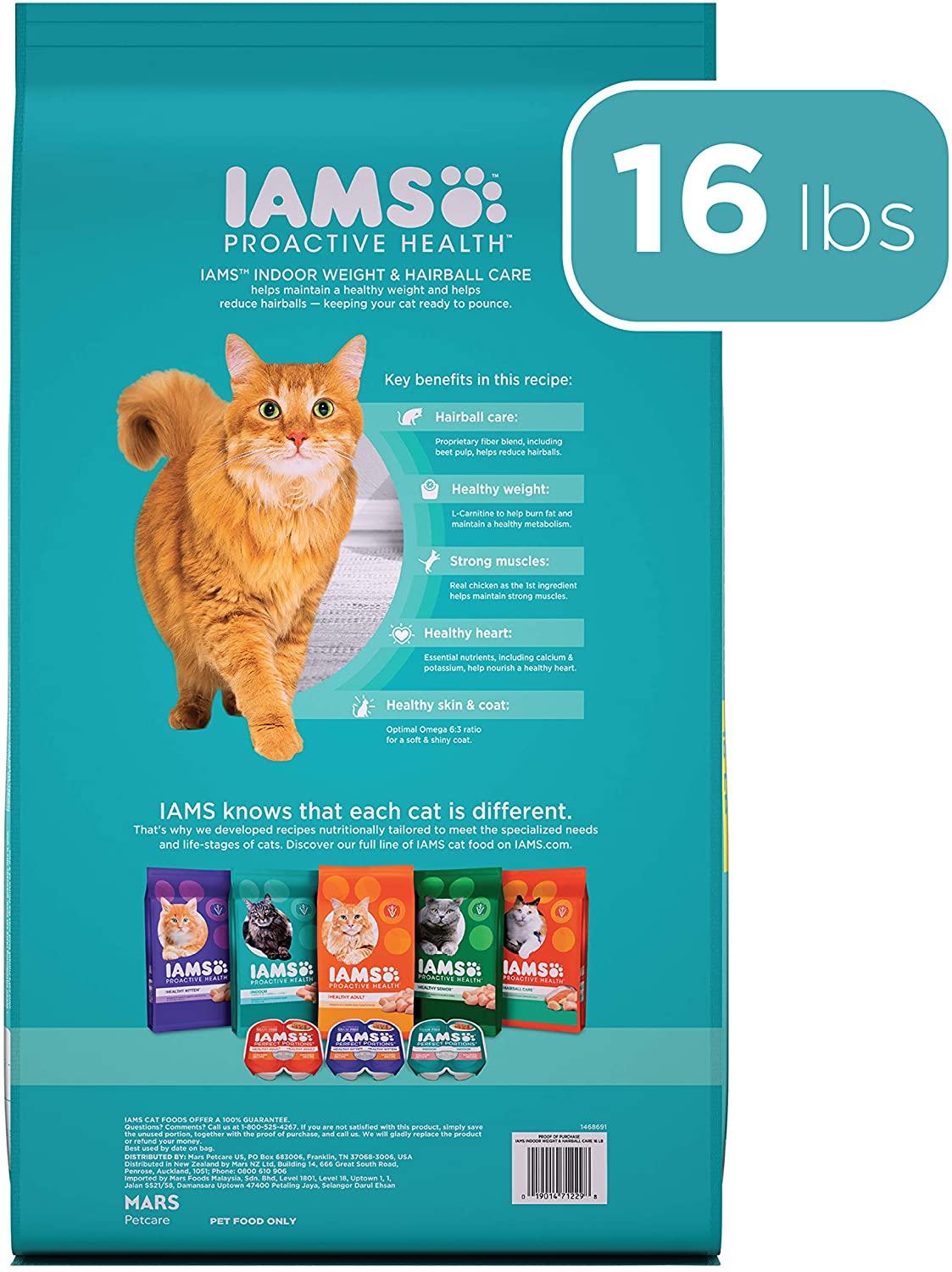 Iams Proactive Health Healthy Senior Dry Cat Food, Chicken Flavor