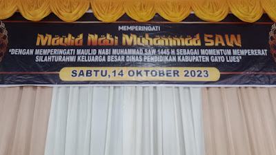 Dinas Pendidikan Gayo Lues Gelar Maulid Nabi Muhammad SAW 1445 H Untuk Perkuat Silaturahmi