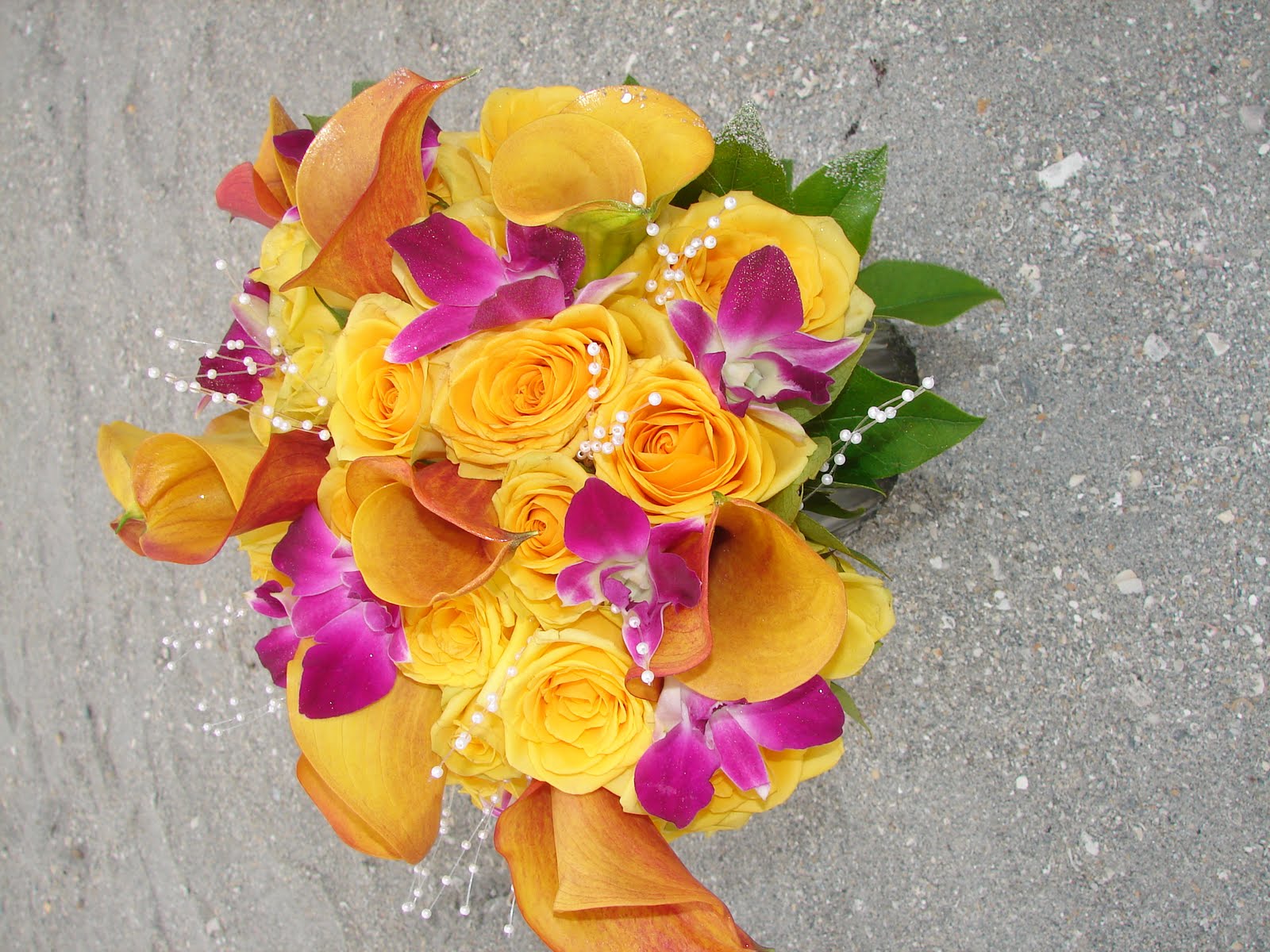 purple and yellow wedding