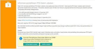 Ibu calon penerima Program Pendidikan Profesi Guru Pendaftaran calon penerima PPG Dalam Jabatan