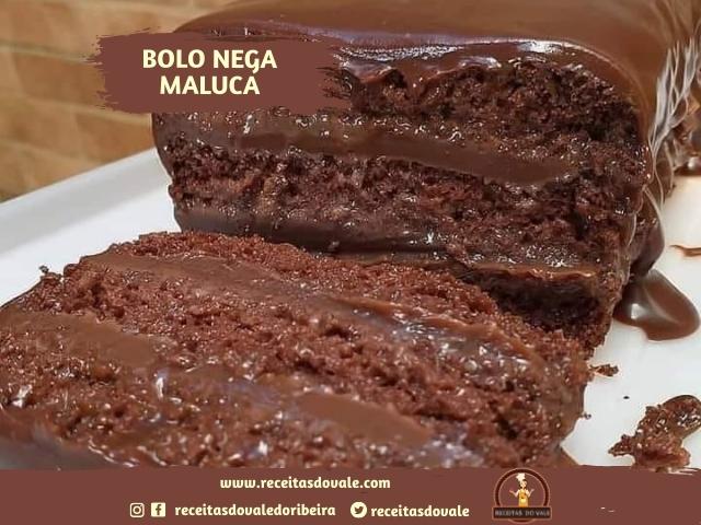 Receita de Bolo Nega Maluca 