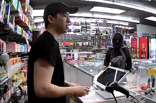 Shop Owner Stabs Robber Store Video