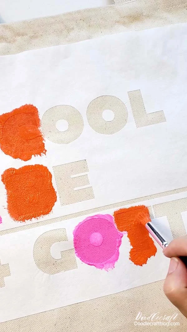 Repeat the same process for the other bright and vivid paint colors too!   I love this shade of orange.    I use it all the time!