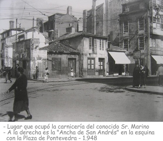 Ancha de Sª Andres con plz de Pontevedra 1948