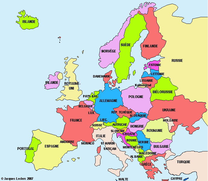 kart over europe General Studies India Europe Continent Brief Geographical Features kart over europe