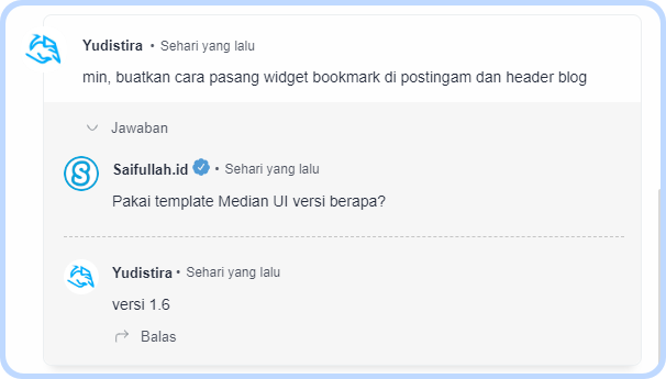 Cara Pasang Widget Bookmark di Postingan dan Header Blogger