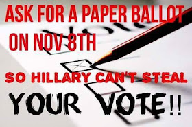 HIllary Cheats Use Paper Ballots for the coming recount