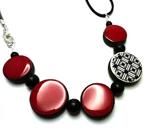 collier rouge pour femme, graphismes géométriques, bijoux de mariage