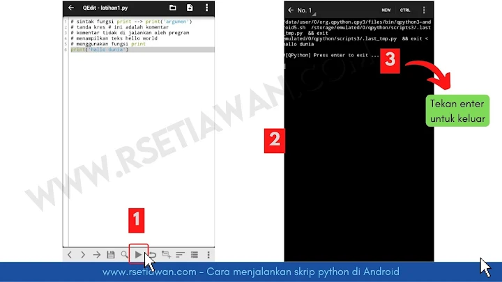Cara membuat script python di android