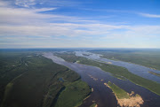 Aerial view of the Moose River Estuary. Photo by John M. Rickard. (moose river iba image)