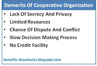 disadvantages of cooperative organizations