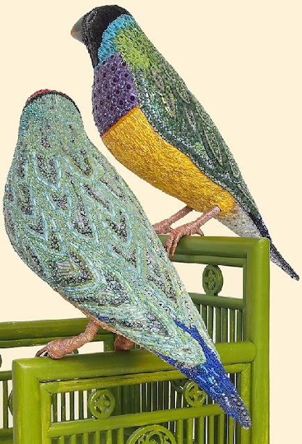 Birds mosaic sculpture by Dusciana Bravura 