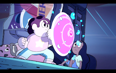 Steven activating his shield.