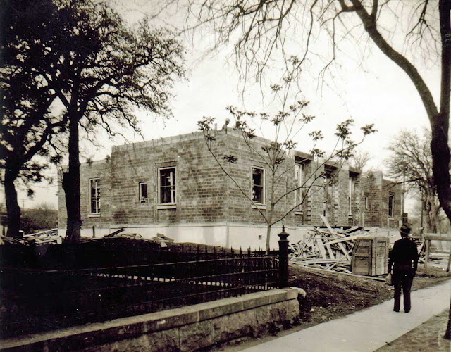 US Post Office Kerrville Texas under construction 1936