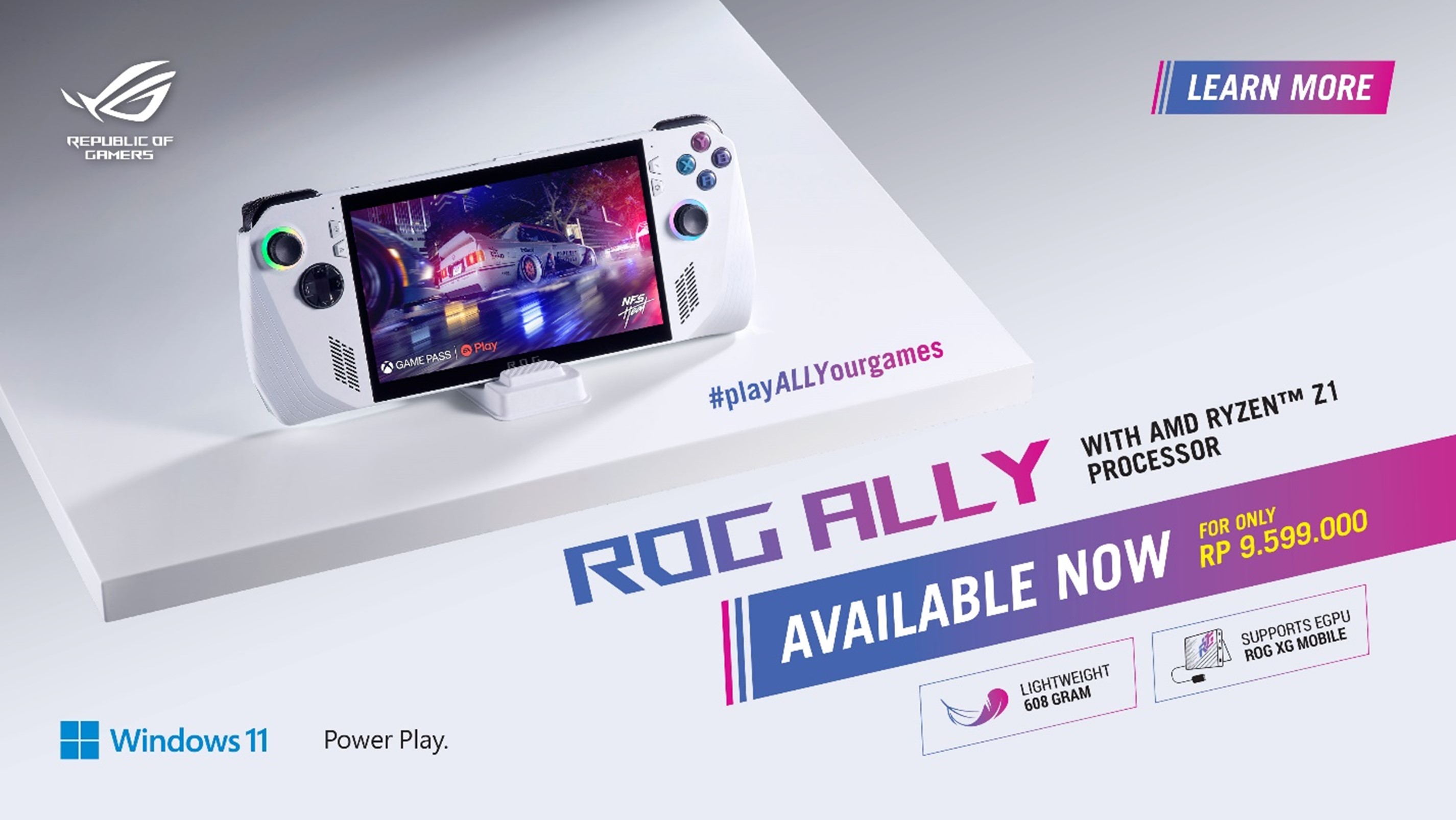 ROG Ally, Game Konsol dari ASUS dengan Extreme Processor