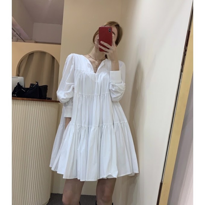 [ agirlwithcase.store ] พร้อมส่ง🧊ㅡMeringue Dress