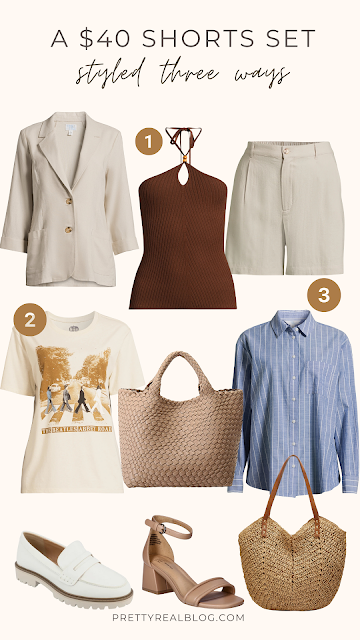 $40 Linen Blend Shorts Set Styled 3 Ways