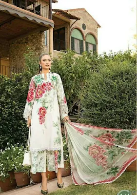 Stylish Digital Print 3pc Lawn Unstitched Suit