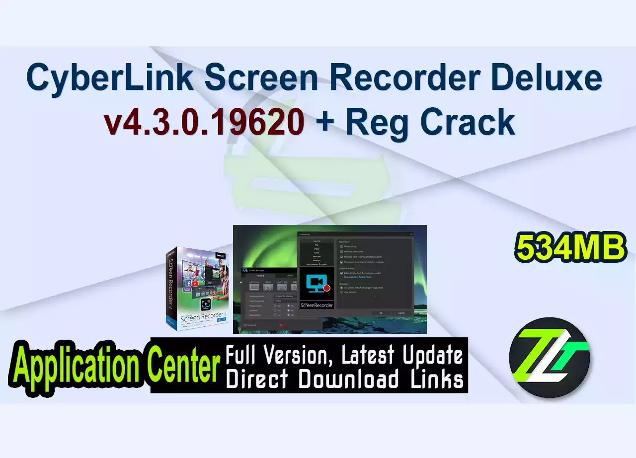 CyberLink Screen Recorder Deluxe v4.3.0.19620 + Reg Crack