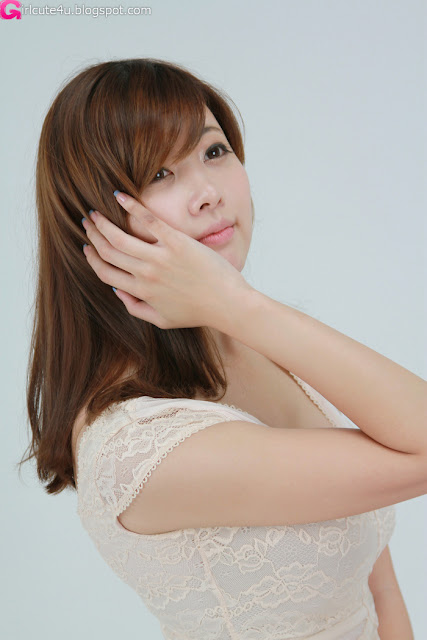 8 Jung Se On - Beige Mini Dress-very cute asian girl-girlcute4u.blogspot.com