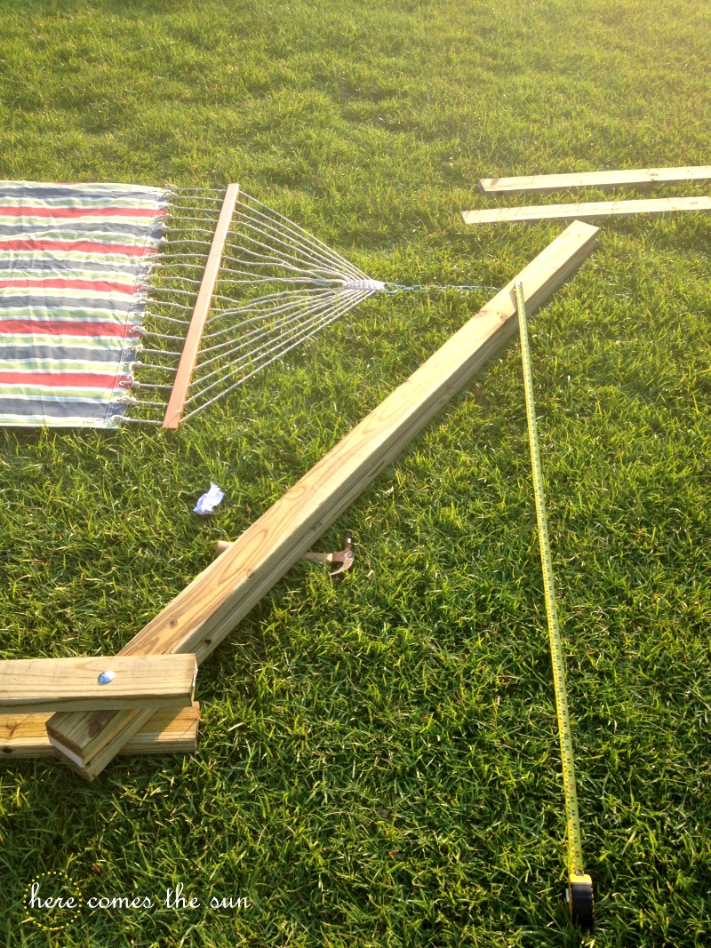 wooden hammock stand diy