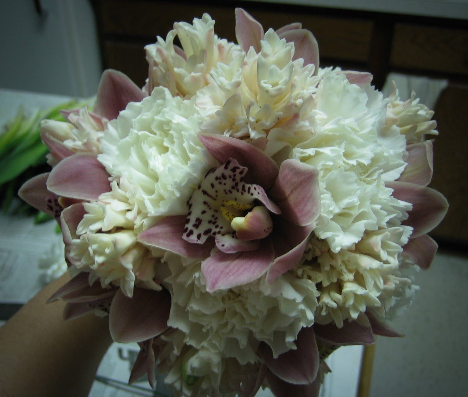 carnation wedding bouquet