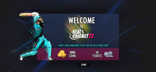 Real Cricket 22 Sign up bonus Money & Tickets
