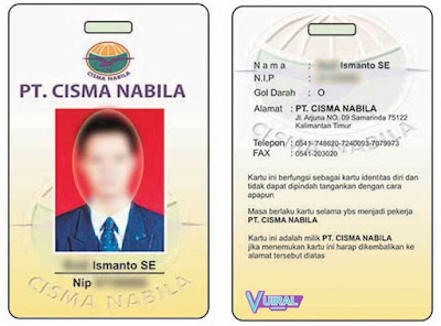 Contoh Desain Id Card Karyawan Swasta